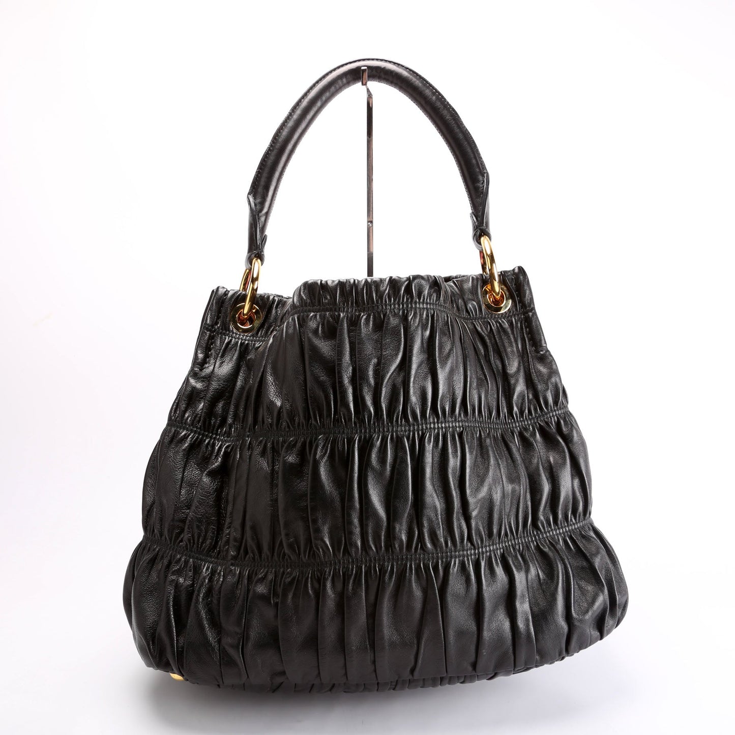 Prada Nappa Guafre Hobo Bag Black Travel Bag