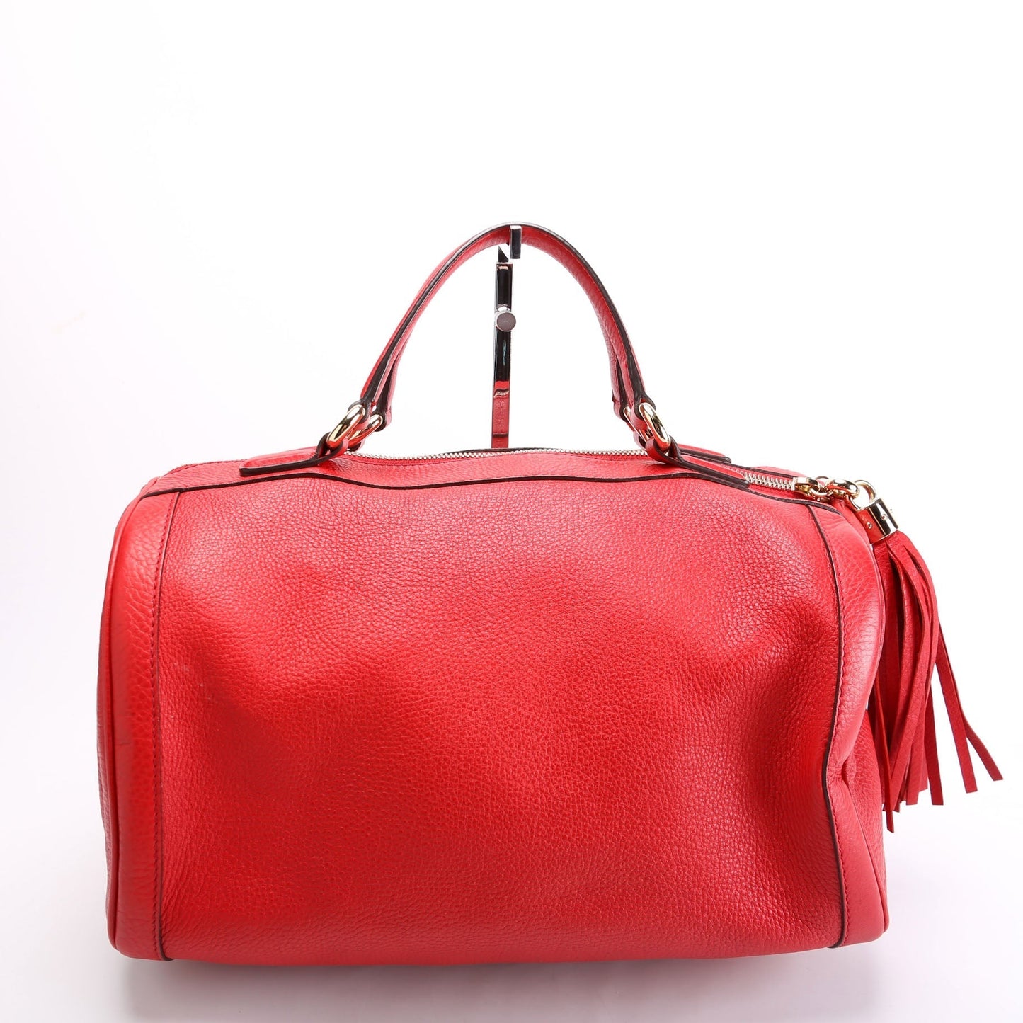 Gucci Soho Boston Leather Red Travel Bag