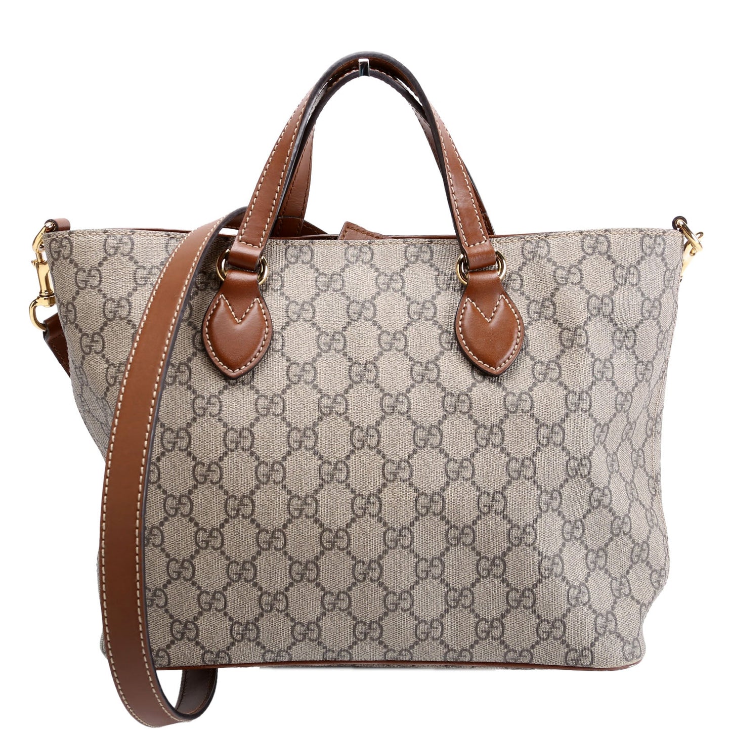 Gucci GG Supreme Brown Small Tote Bag
