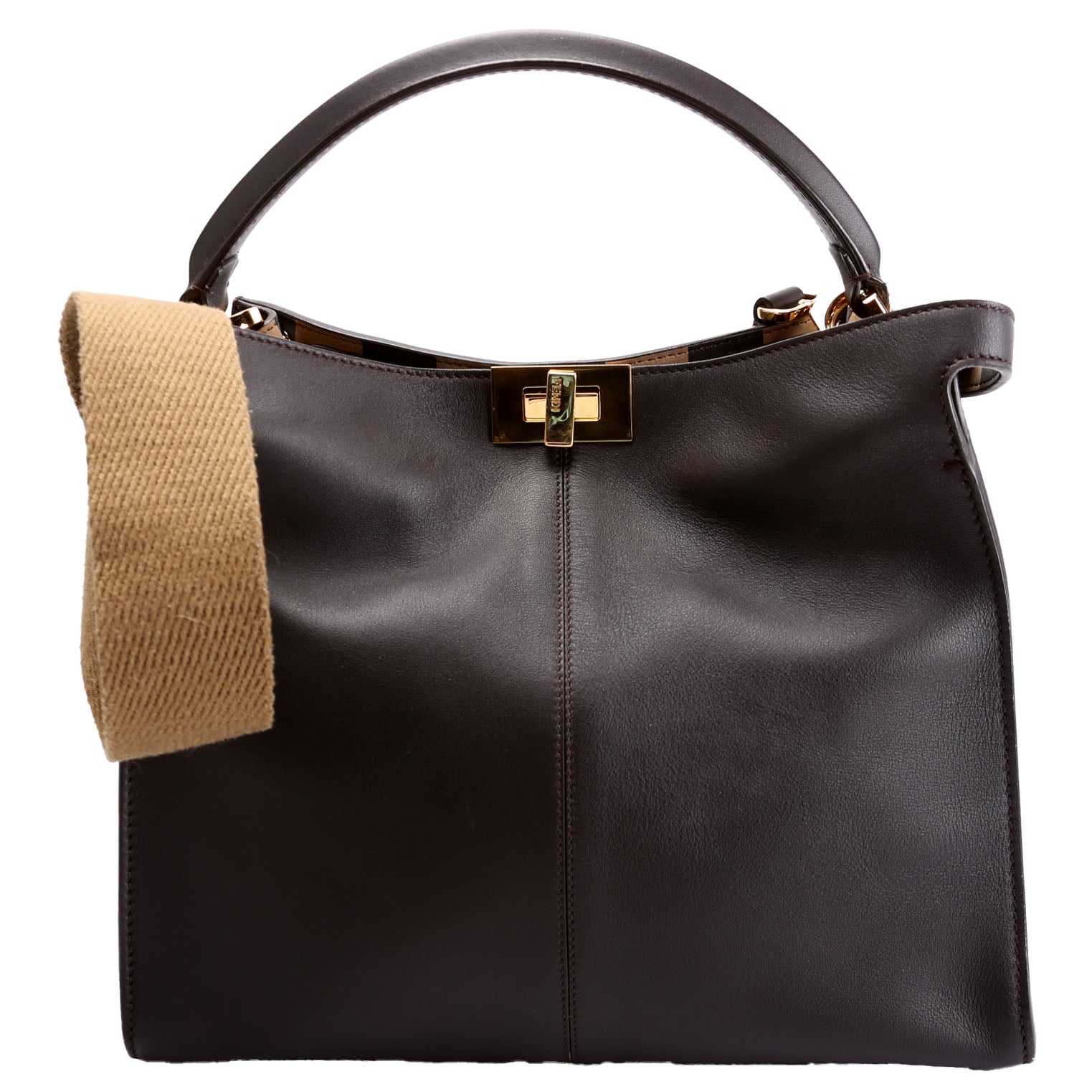 Fendi 8Bn310 Peekaboo Lite Bag Black Medium Travel Bag