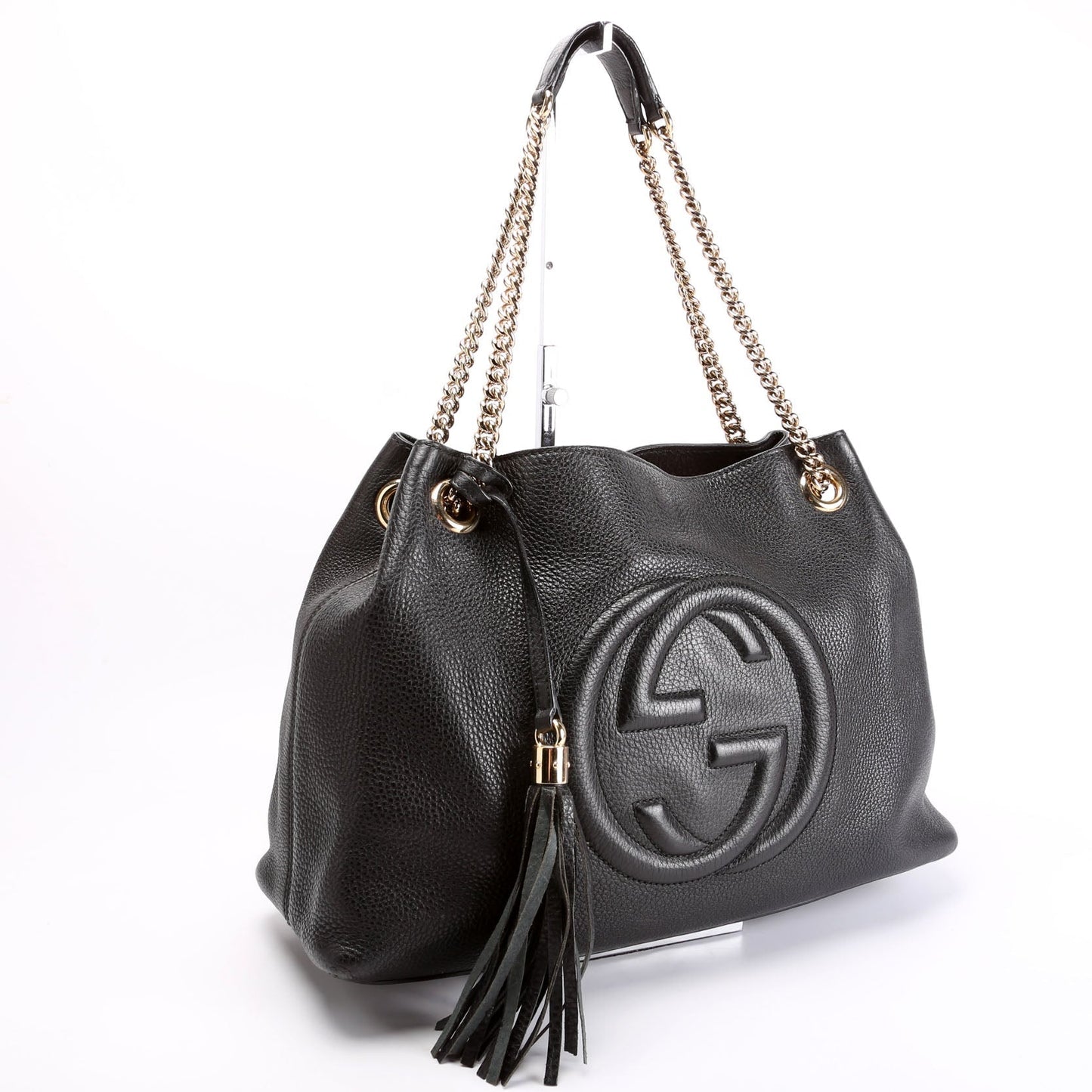Gucci Soho Leather Black Medium Shoulder Bag Black 2