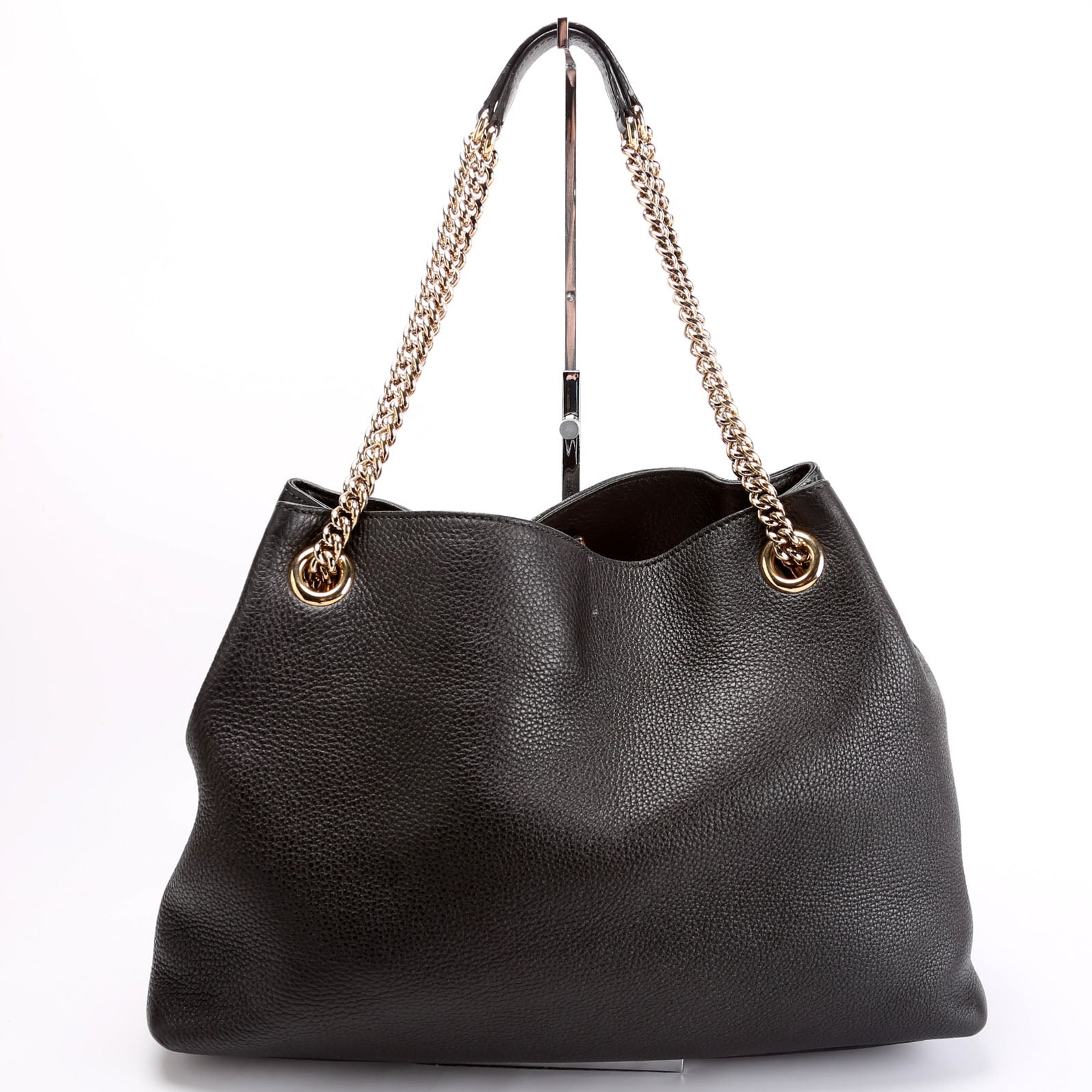 Gucci Soho Leather Black Medium Shoulder Bag Black 2