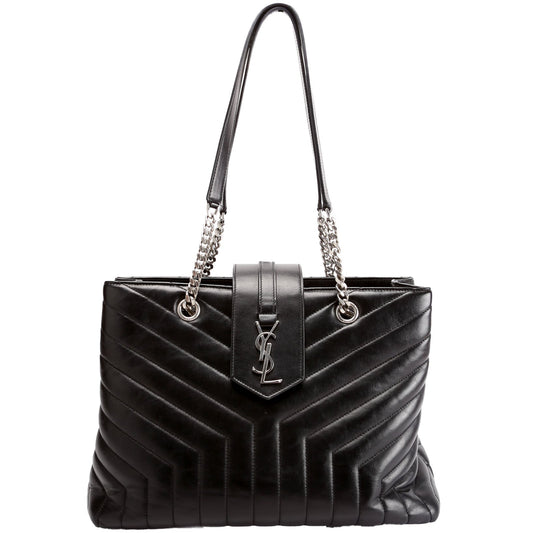 YSL Saint Laurent Saint Laurent Loulou Shopper Bag Black Large Tote Bag