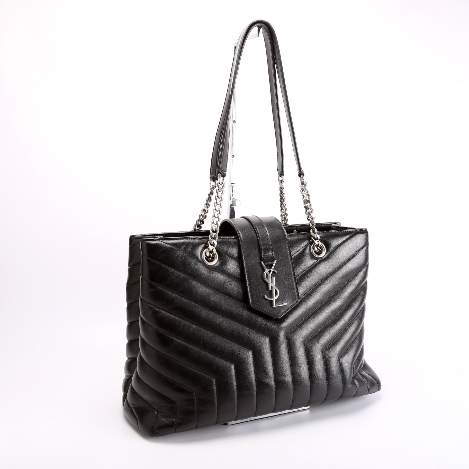 YSL Saint Laurent Saint Laurent Loulou Shopper Bag Black Large Tote Bag