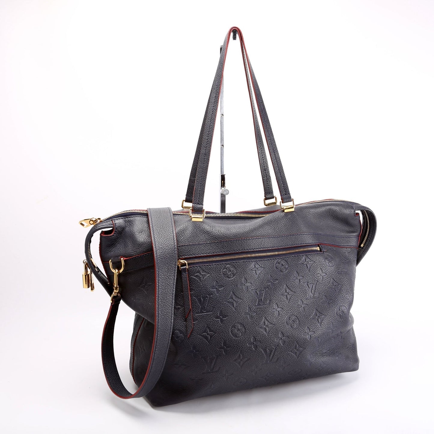Louis Vuitton Boetie MM Navy Empreinte Red Handbag