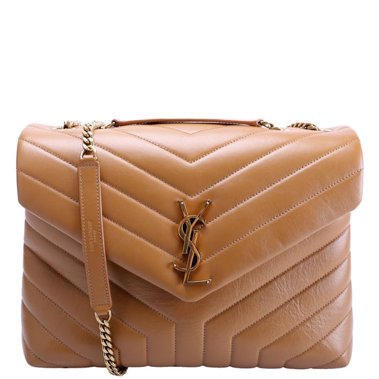 YSL Saint Laurent Saint Laurent Loulou Bag Quilted Brown Travel Bag