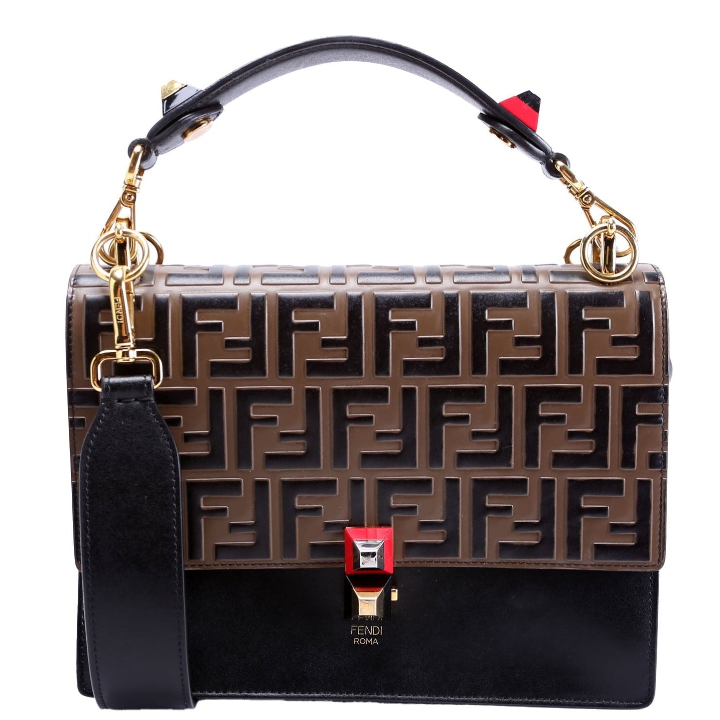 Fendi 8Bt283 Kan Ff Shoulder Bag Leather Shoulder Bag 1
