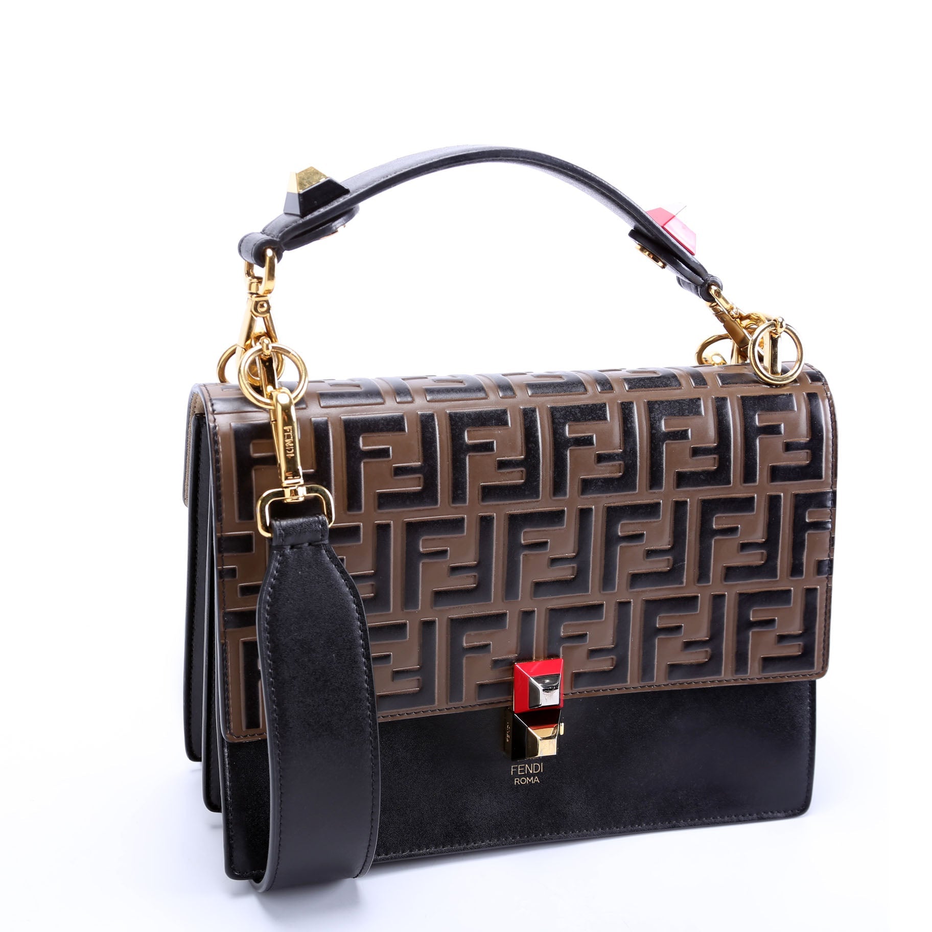 Fendi 8Bt283 Kan Ff Shoulder Bag Leather Shoulder Bag 1