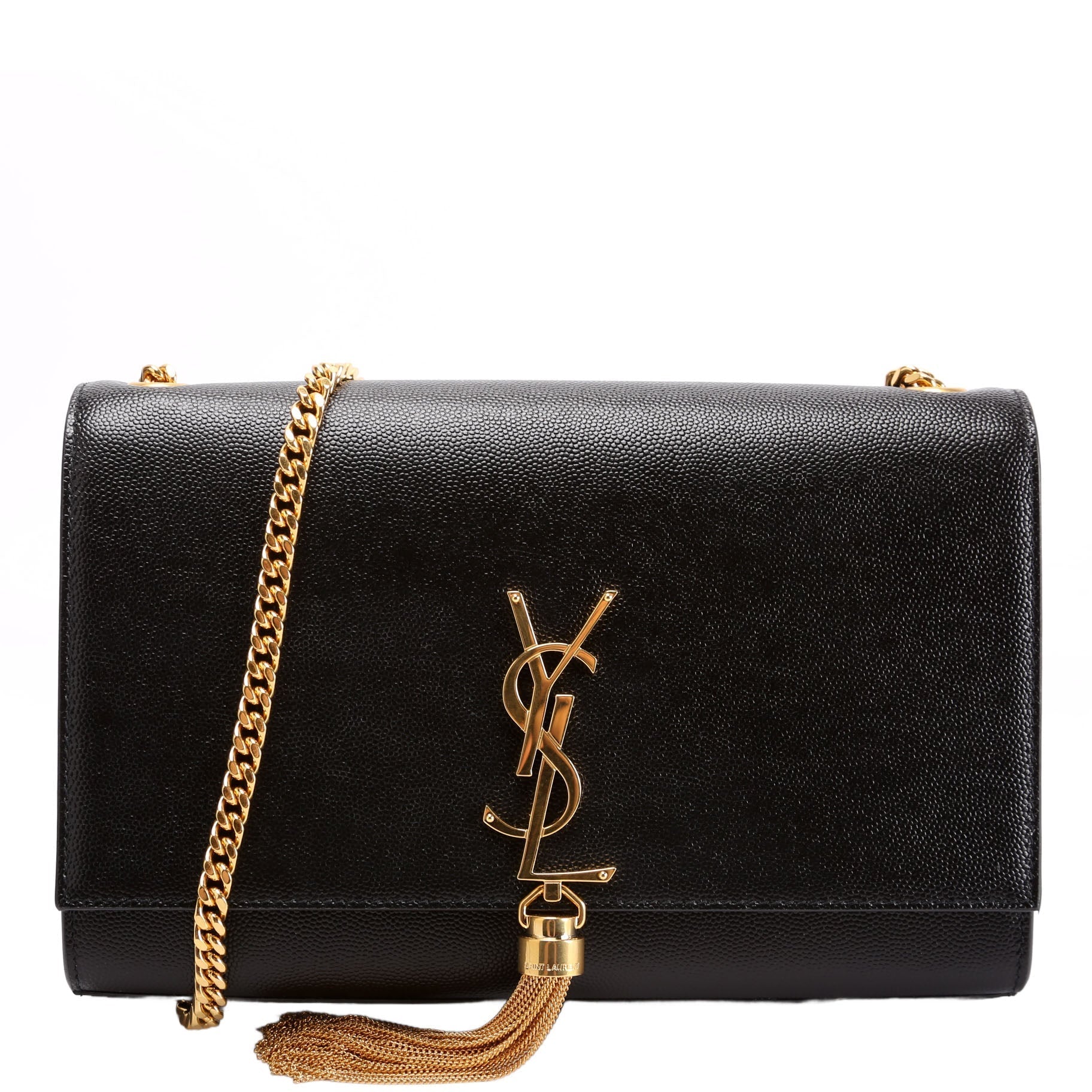YSL Saint Laurent Saint Laurent Kate Tassel Satchel Bag Black Medium Travel Bag