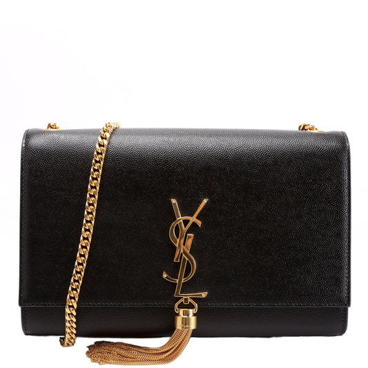 YSL Saint Laurent Saint Laurent Kate Tassel Satchel Bag Black Medium Travel Bag