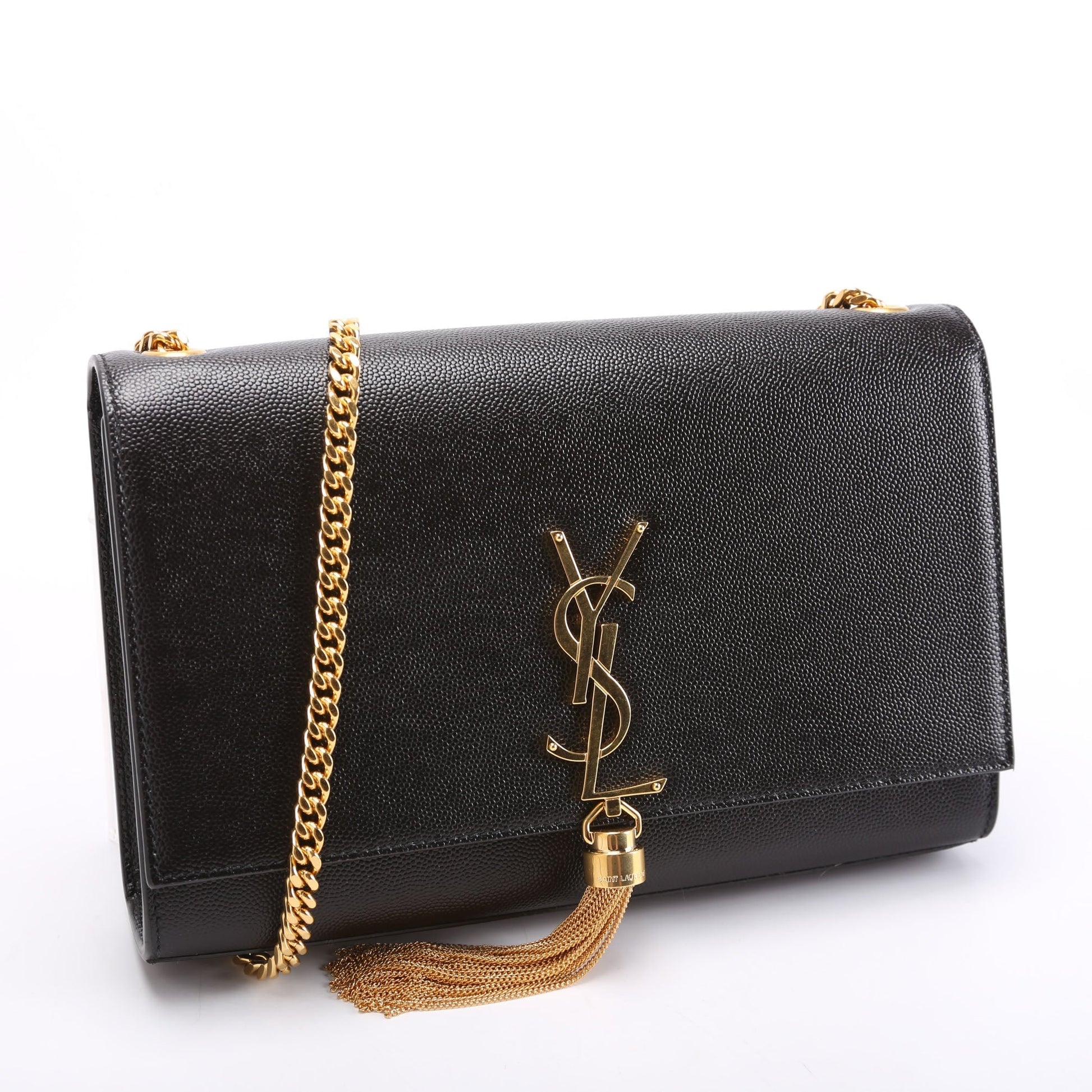 YSL Saint Laurent Saint Laurent Kate Tassel Satchel Bag Black Medium Travel Bag