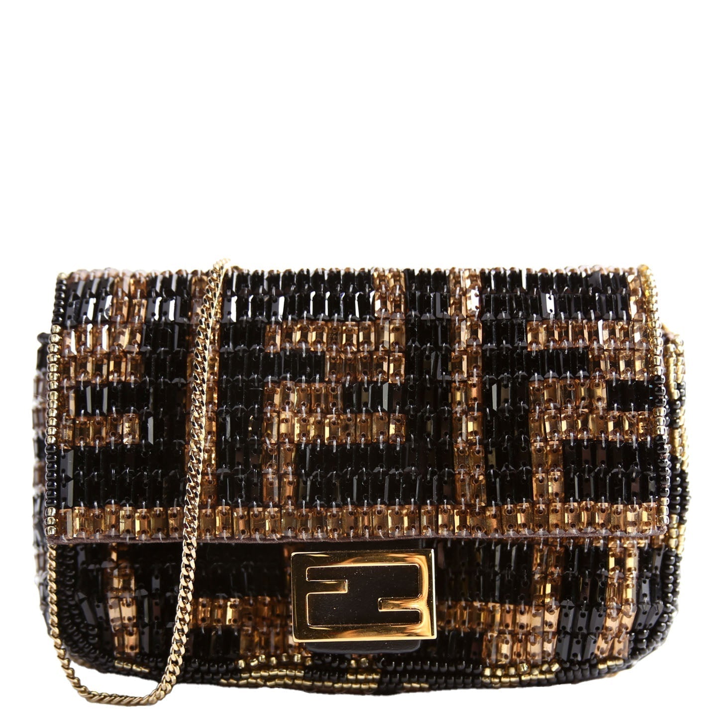 Fendi 7Ah844 Nanouette Beaded Bag Travel Bag