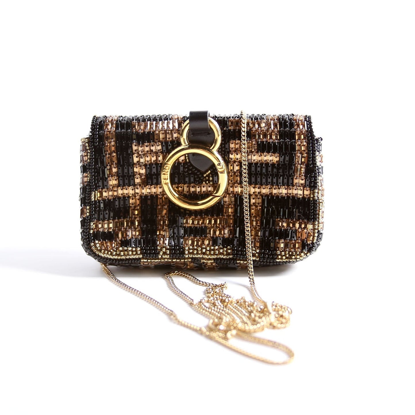 Fendi 7Ah844 Nanouette Beaded Bag Travel Bag