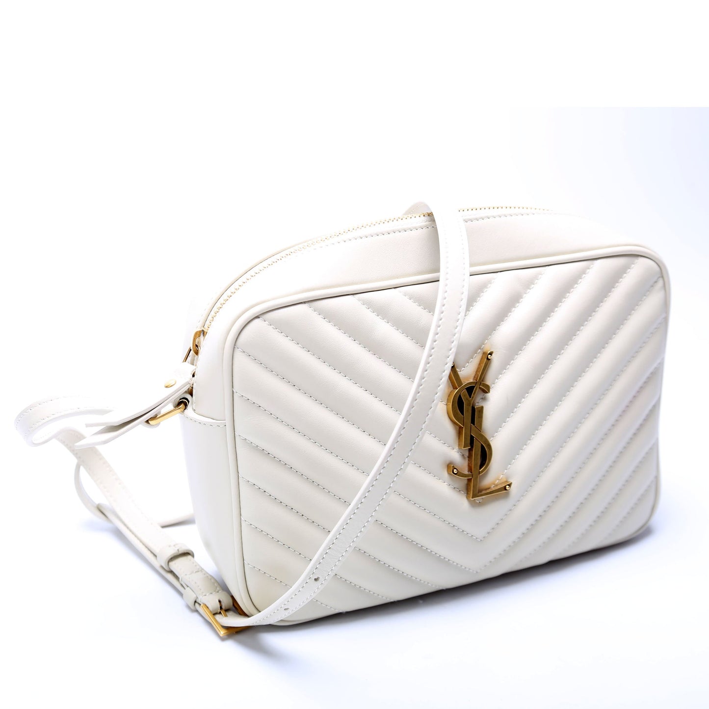 YSL Saint Laurent Saint Laurent Lou Camera Bag White Travel Bag