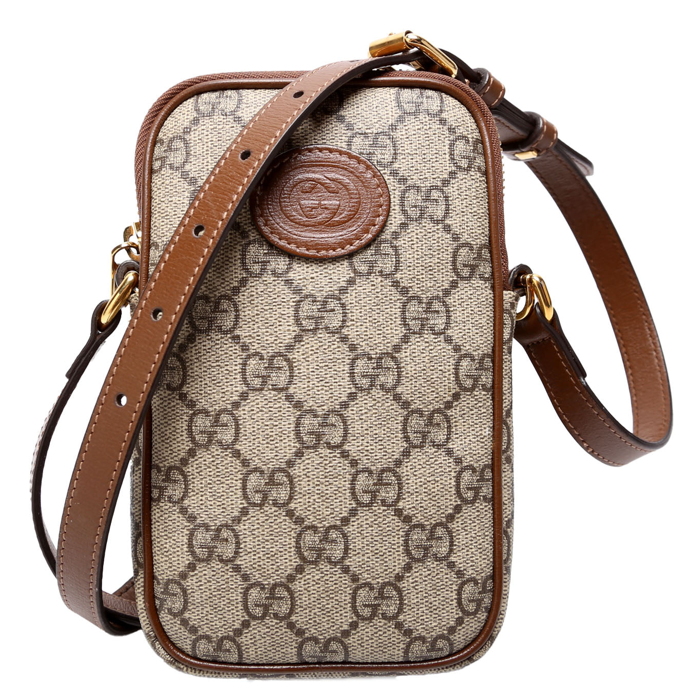 Gucci GG Supreme Interlocking Phone Pouch Travel Bag