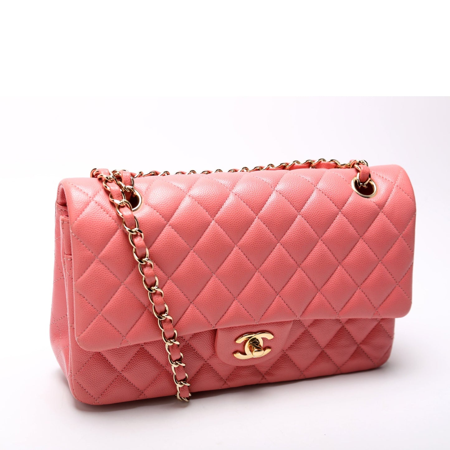 Chanel Classic Flap Caviar 25-28M Pink Handbag