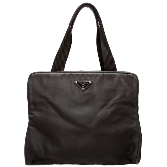 Prada Tessuto Note Bag Nylon Black Travel Bag