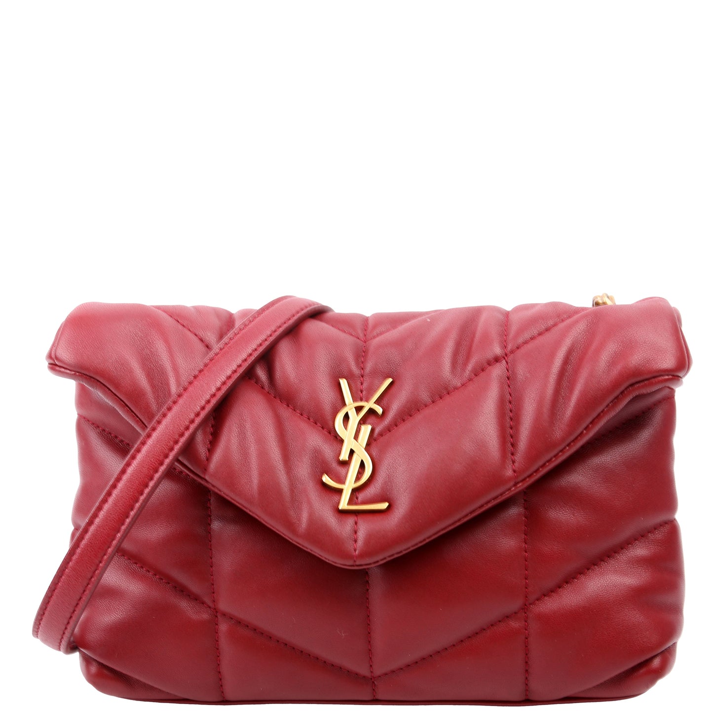 YSL Saint Laurent Saint Laurent Loulou Toy Puffer Burgundy Bag Travel Bag