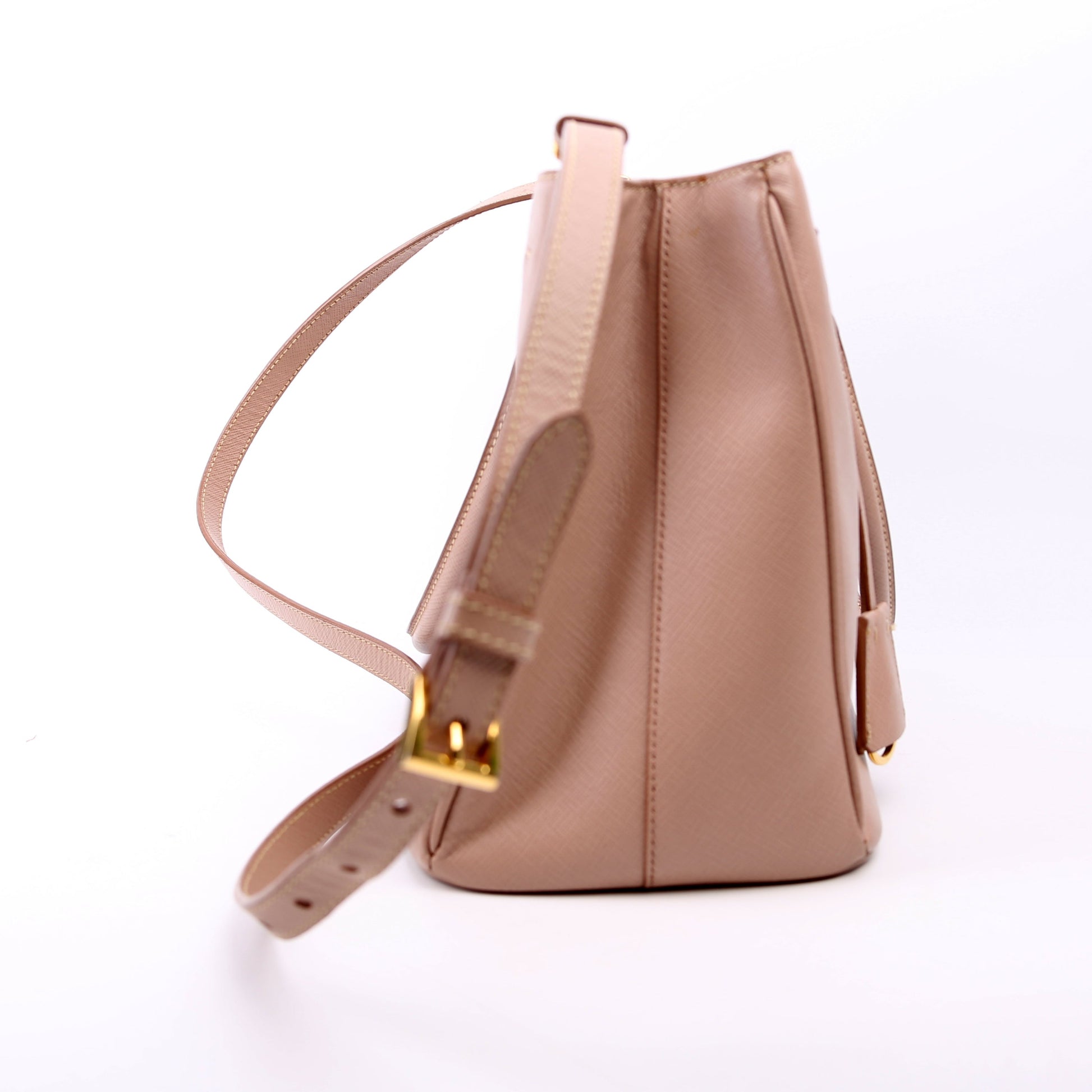Prada Saffiano Galleria Nude Bag Small Travel Bag