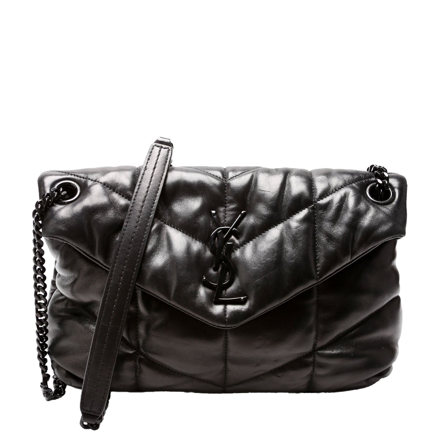 YSL Saint Laurent Saint Laurent Puffer Lambskin Bag Quilted Black Travel Bag