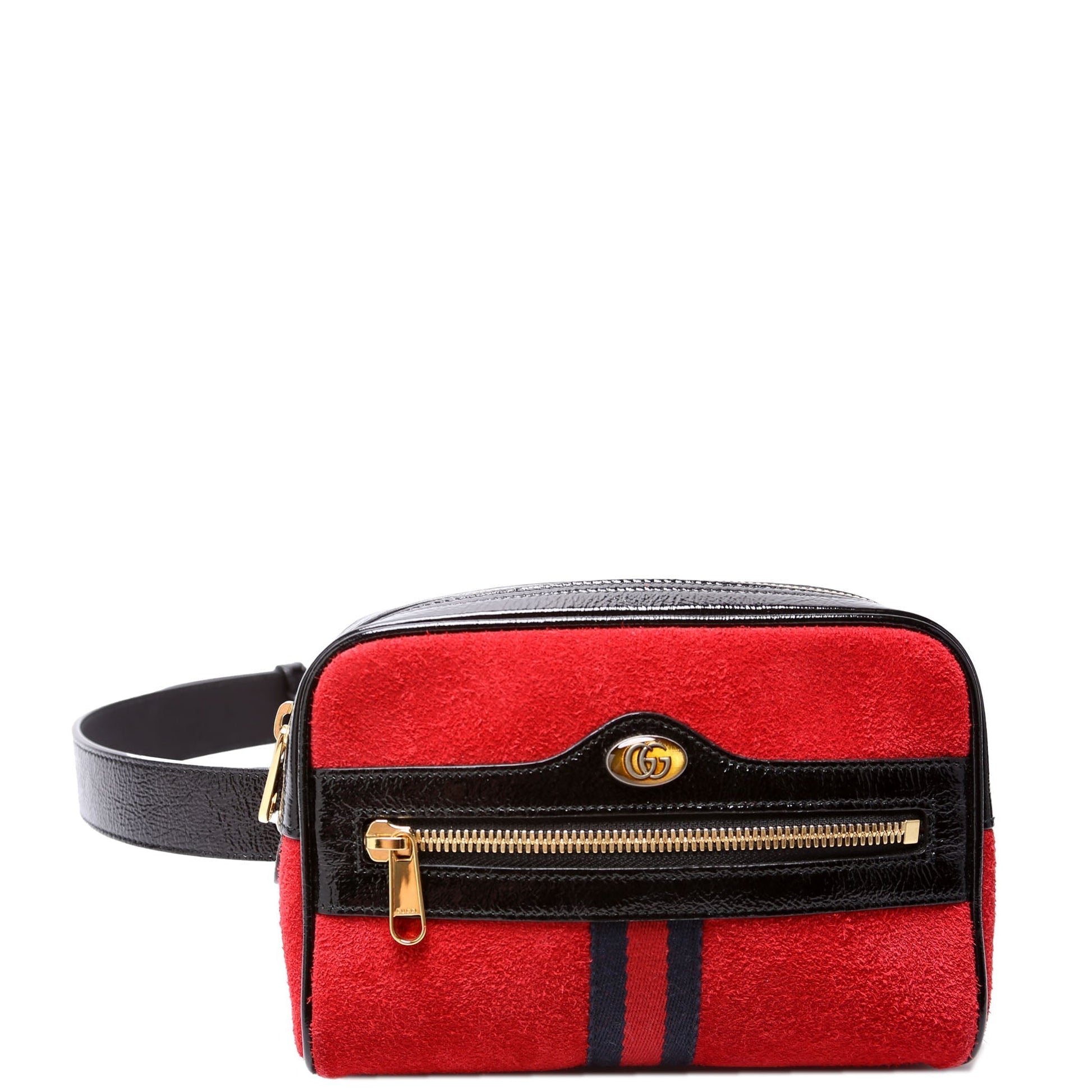 Gucci Ophidia Suede Red Mini Belt