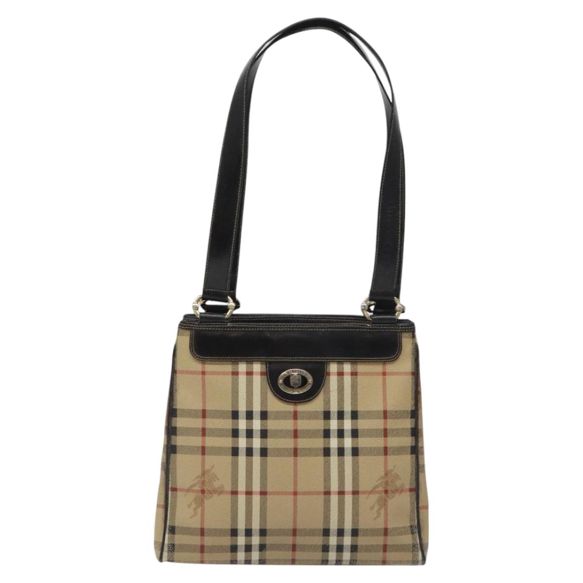 Burberry Nova Check Tote Bag Canvas Beige Tote Bag 139