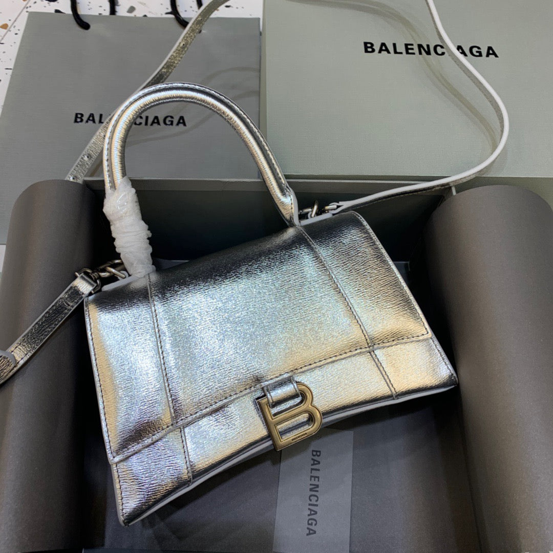 Top Quality Hourglass Handbag In Sliver For Small Travel Bag