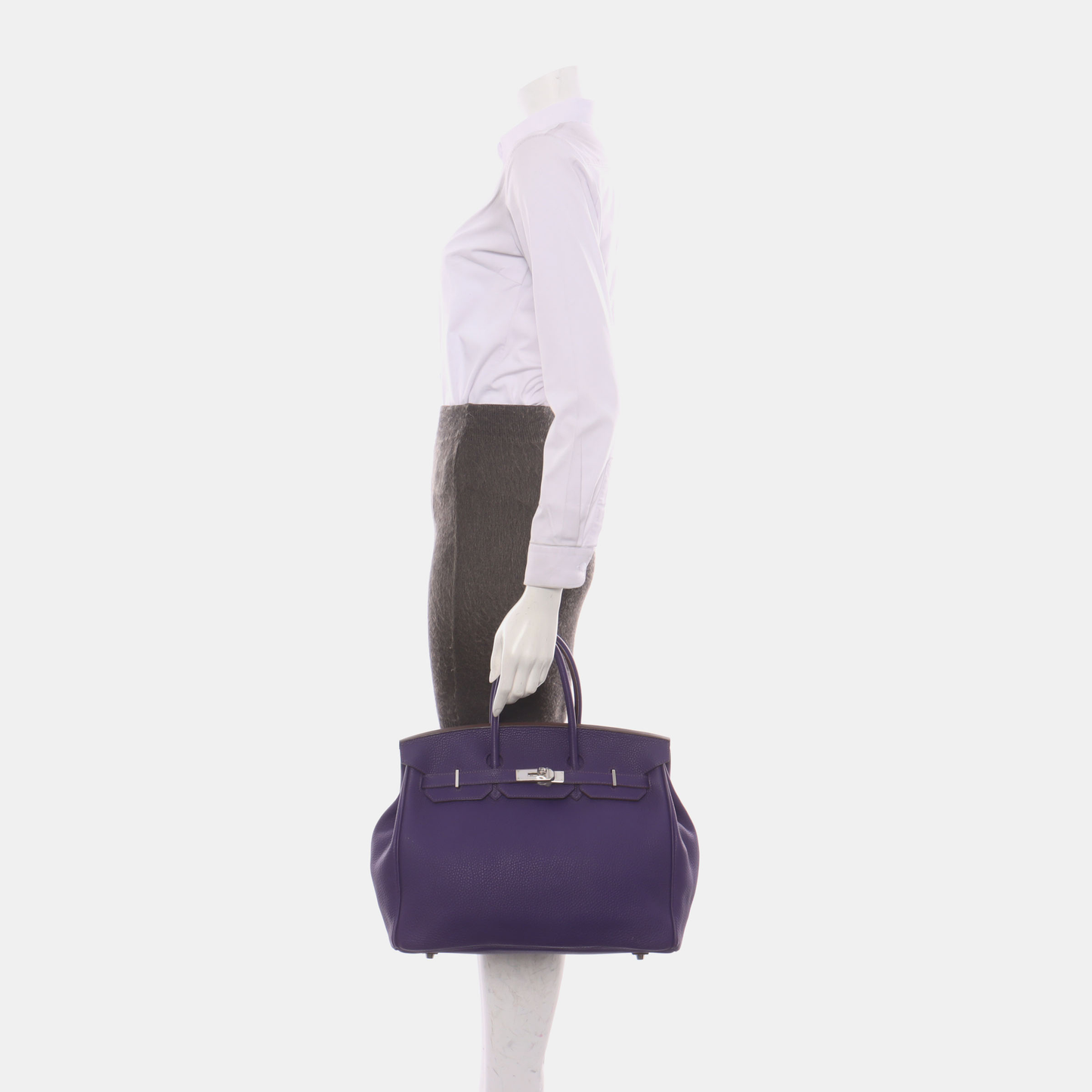 Hermes Birkin Togo Iris Violet Purple Palladium Hardware Travel Bag