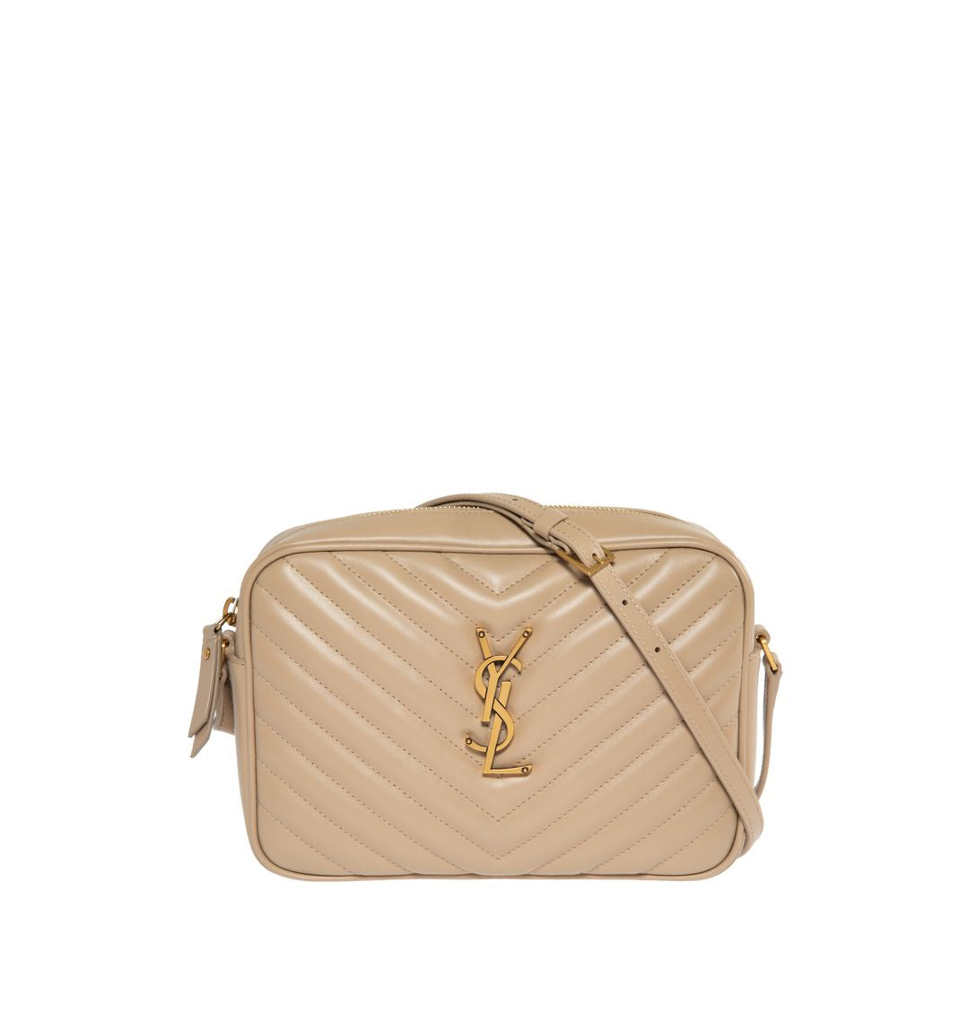 YSL Saint Laurent Saint Laurent Trending Women Lou Bag In Quilted Beige Travel Bag