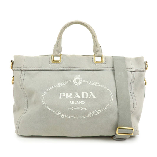 Shoulder Bag Canapa 2Way Bag Hand Bag Canvas Gray