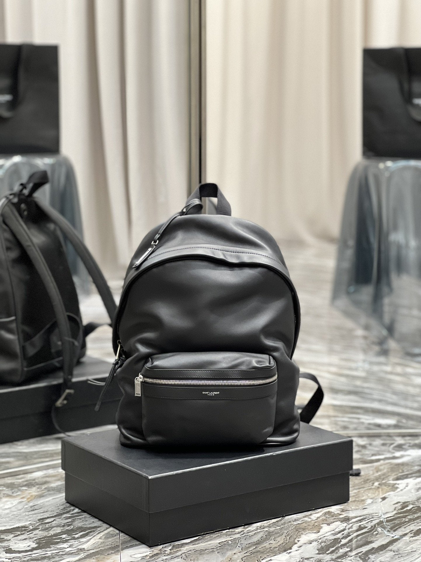 YSL Saint Laurent YSL Top Quality City Backpack In Unisex Black