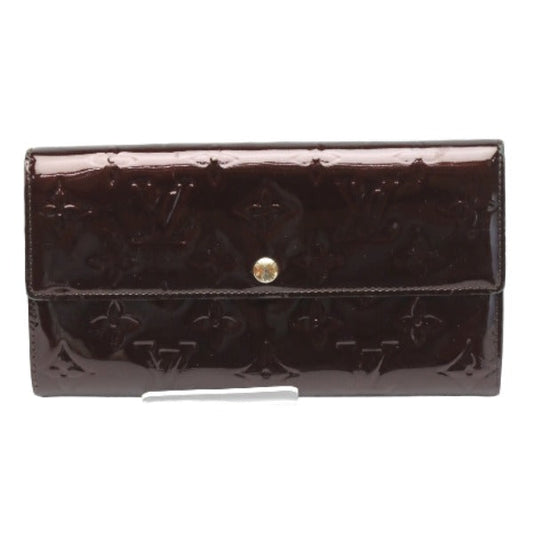 Louis Vuitton Long Purse M93524 Vernis Amarrant Monogram Wallet Case