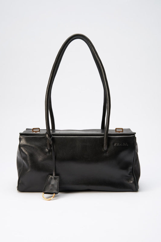 Prada Prada Black Leather Shoulder Bag
