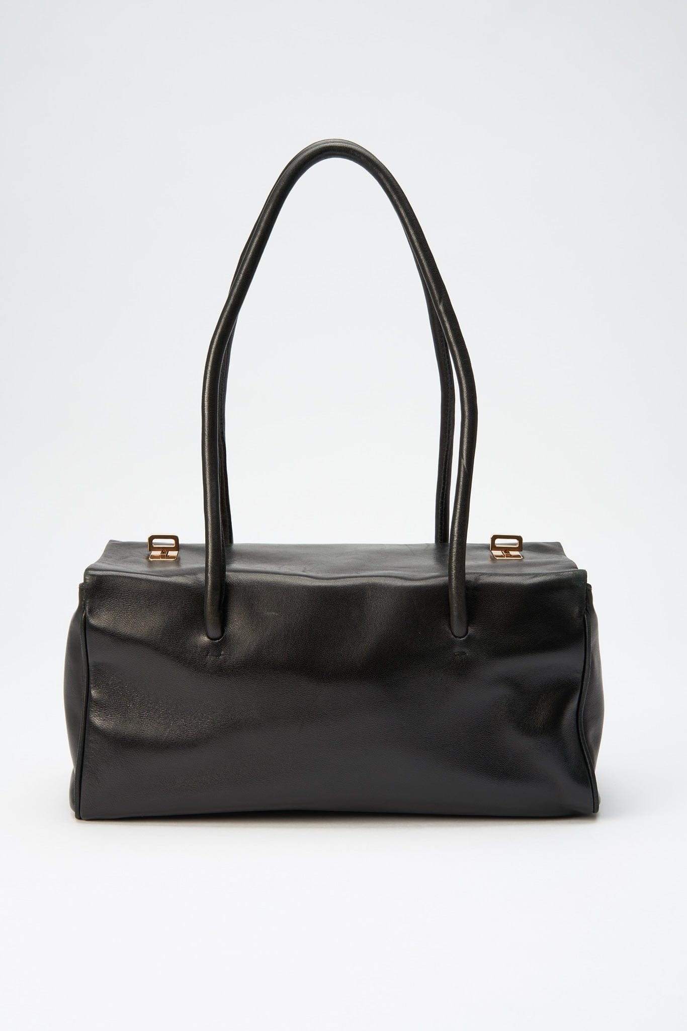 Prada Prada Black Leather Shoulder Bag