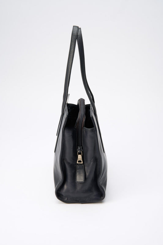 Prada A 90S Prada Navy Leather Shoulder Bag