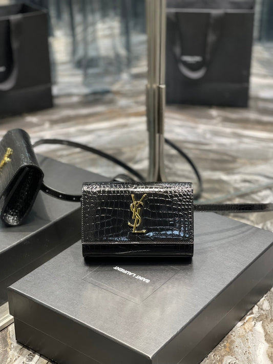 YSL Saint Laurent Kate Belt Light , ’s Black Accessory