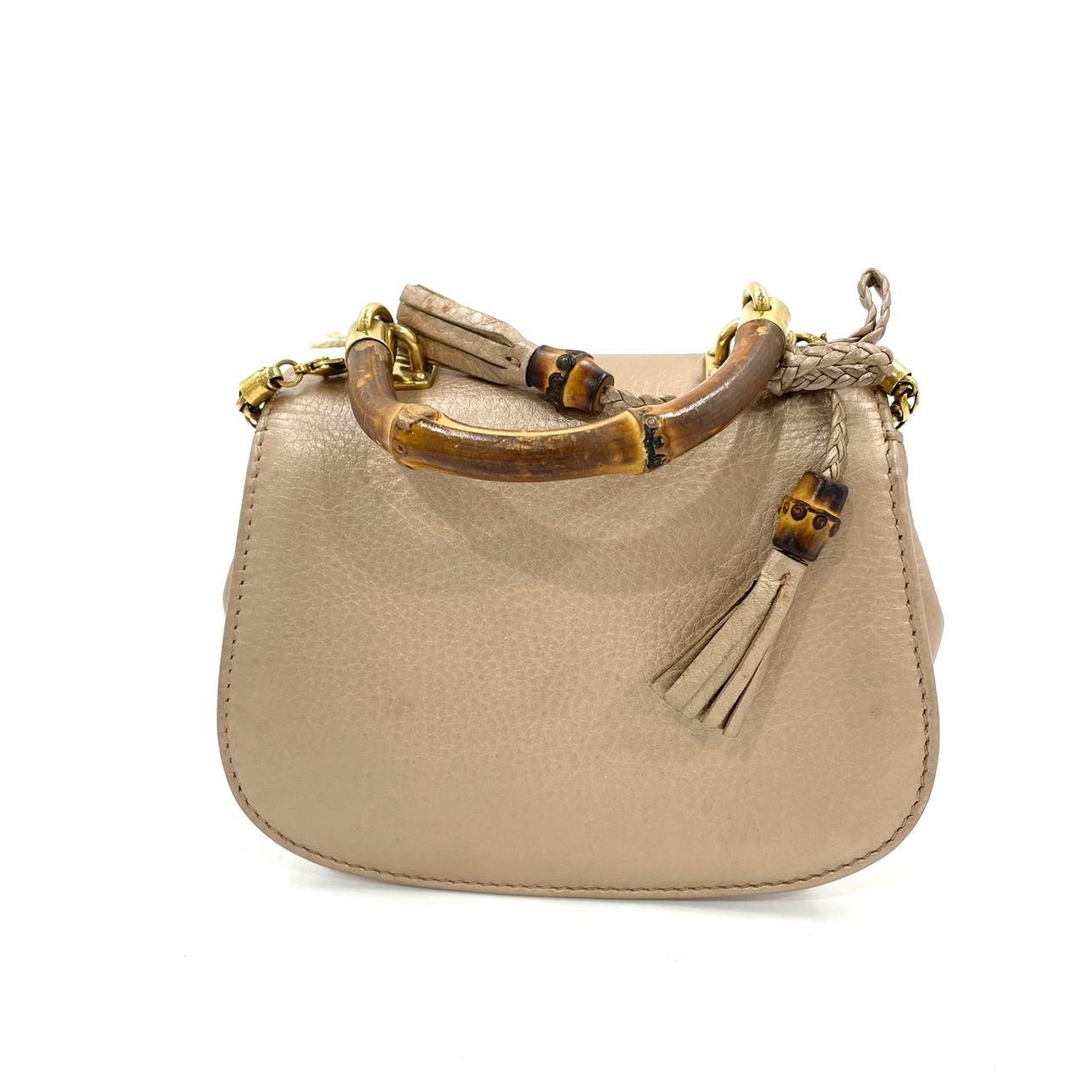 Gucci Bamboo Night Super Leather Gold Mini Chain Travel Bag