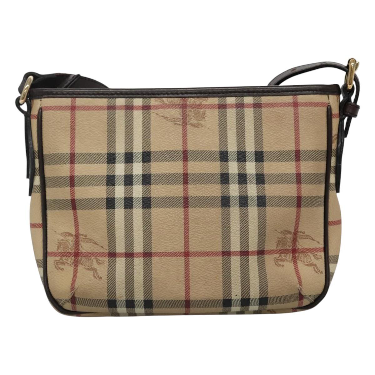 Burberry Nova Check Shoulder Bag Canvas Beige Shoulder Bag 25