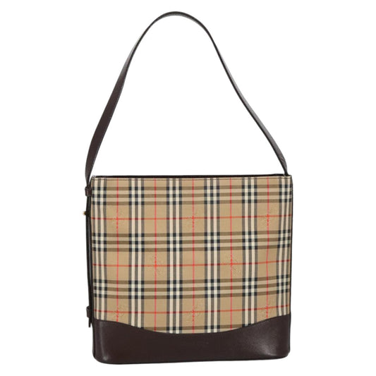 Burberry Nova Check Shoulder Bag Canvas Beige Shoulder Bag 162