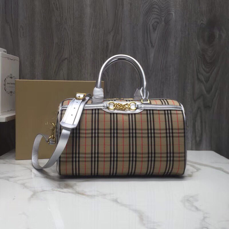 Top Quality Check Linike Bowling Bag For White Brown Travel Bag 91In23Cm 9608