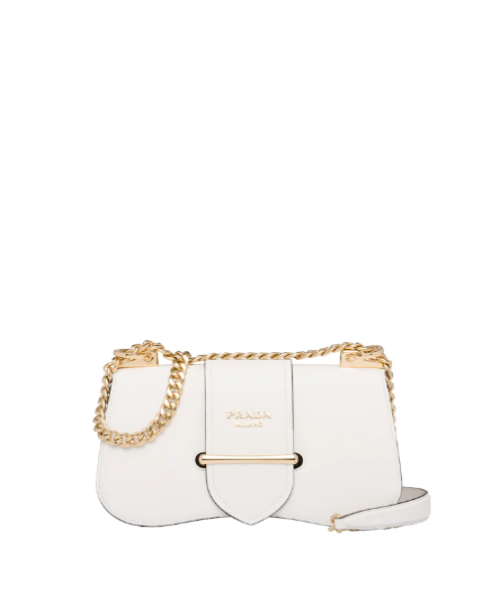 Prada Sidonie Shoulder Bag Leather White