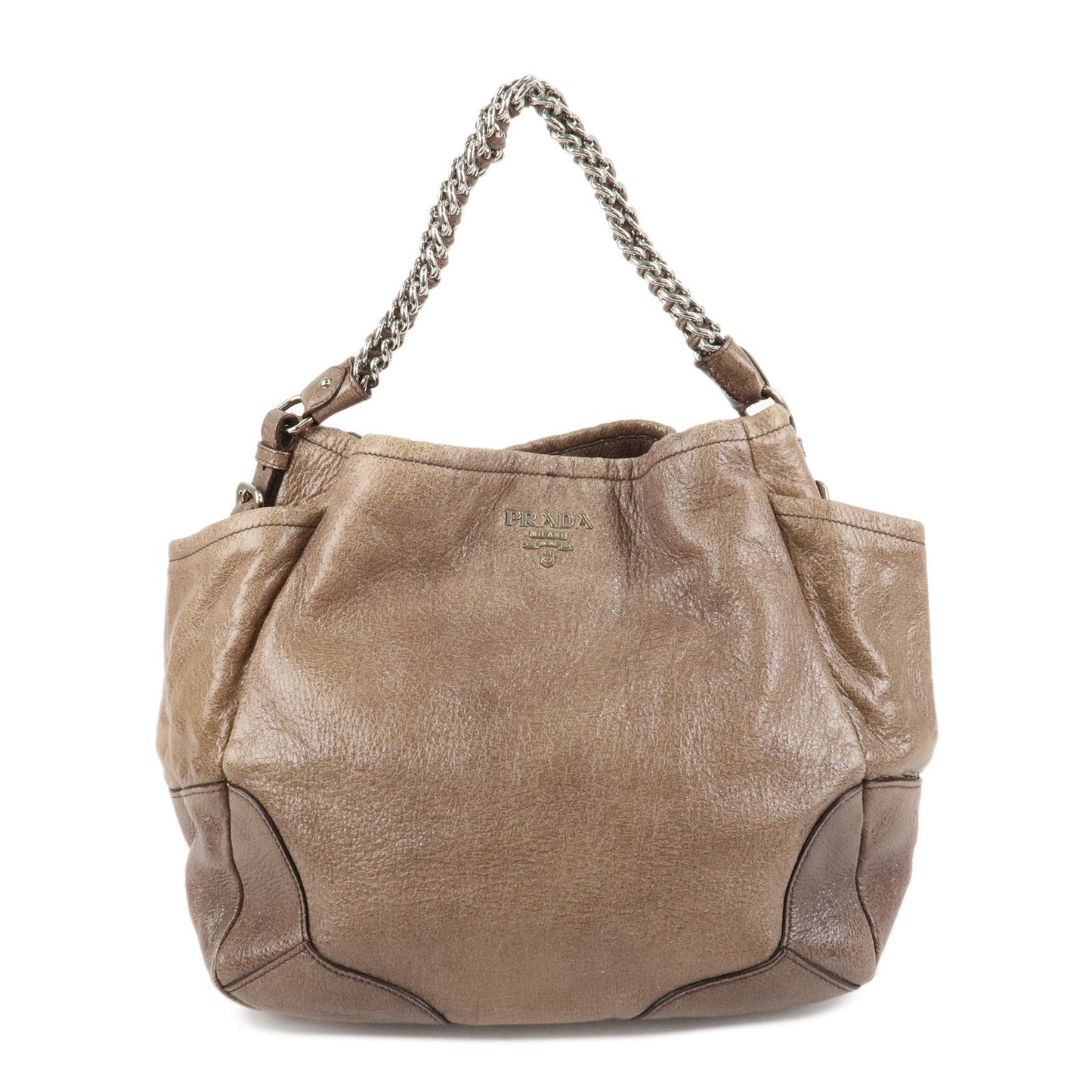 Shoulder Bag Hand Bag d Leather Brown Logo
