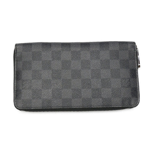 Louis Vuitton Long Purse N63077 Damier Grafitto Canvas Black Wallet Case 0