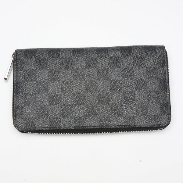 Louis Vuitton Long Purse N63077 Damier Grafitto Canvas Black Wallet Case 0