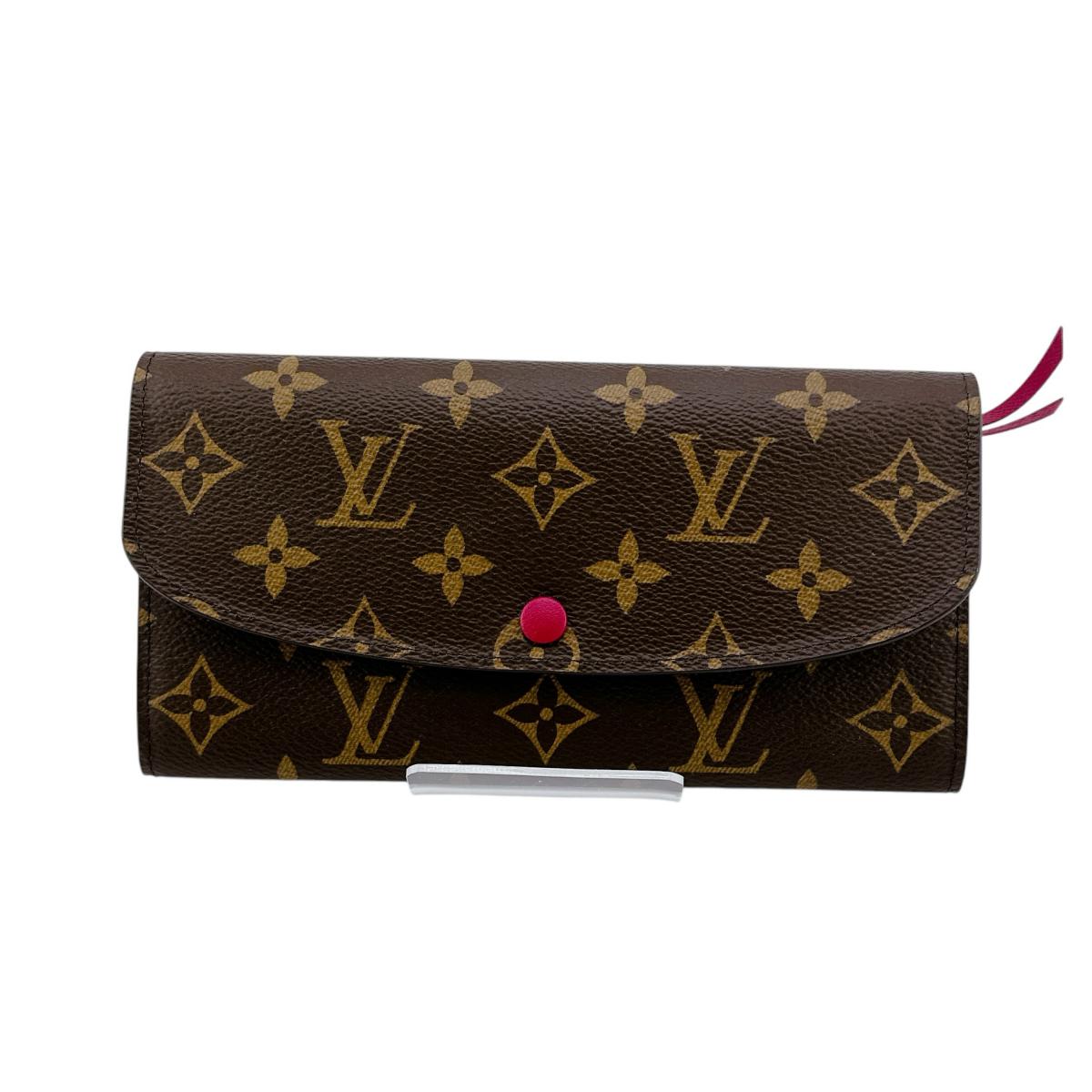 Louis Vuitton Long Purse M60136 x rouge Monogram Canvas Brown Wallet Case
