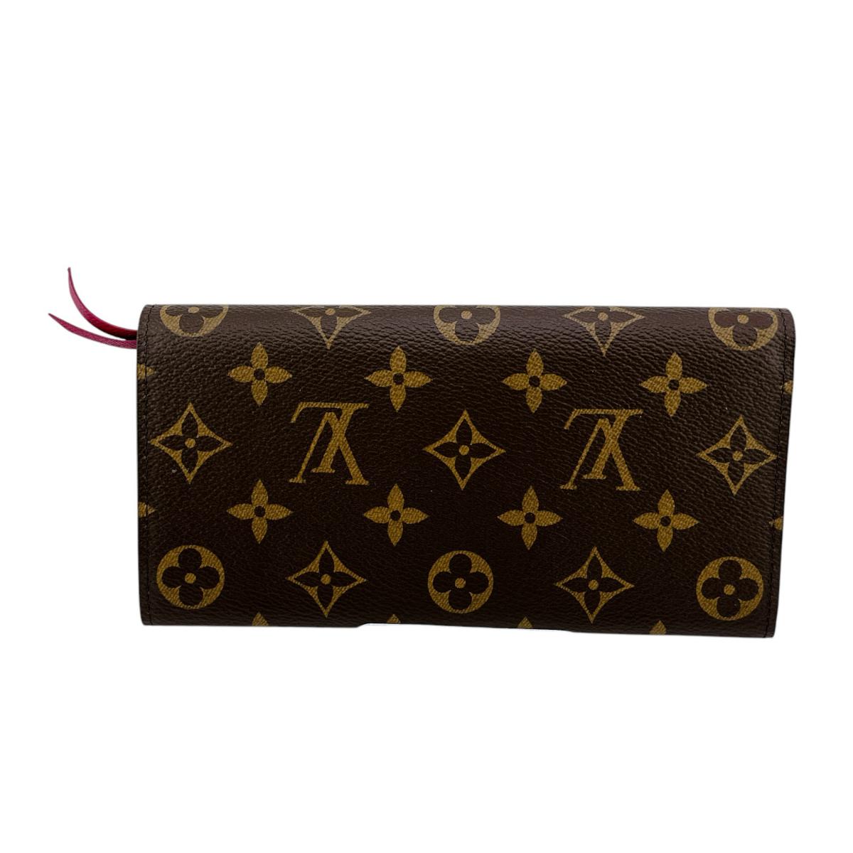 Louis Vuitton Long Purse M60136 x rouge Monogram Canvas Brown Wallet Case