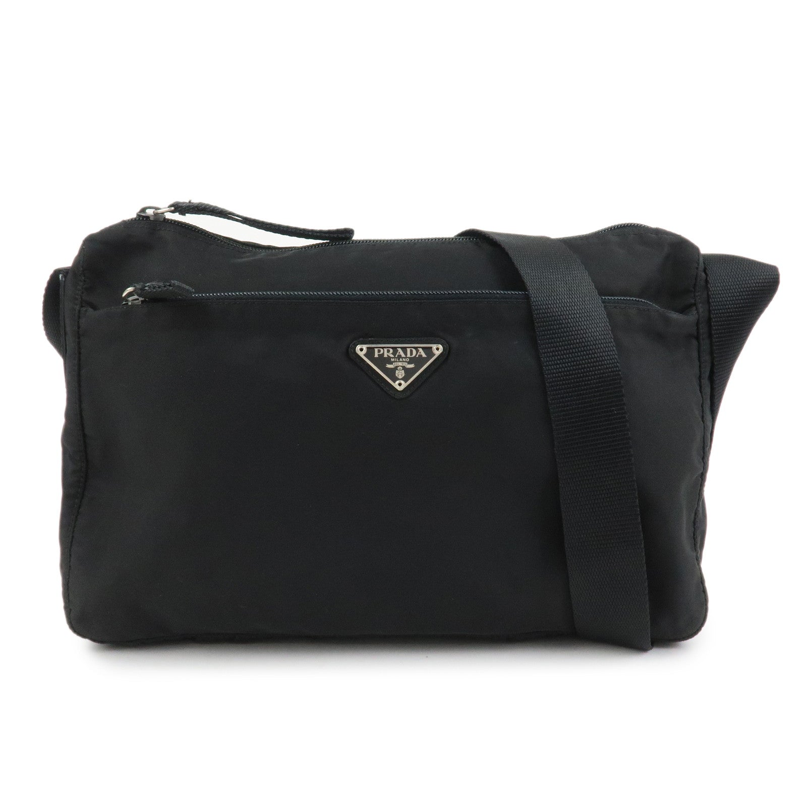 Crossbody Bag Shoulder Bag 2 Leather Nylon Black