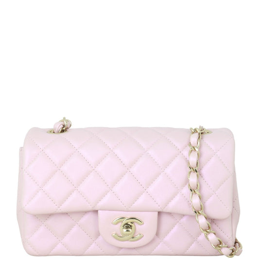 Chanel Classic Flap Rectangular Bag Pink Mini Bag