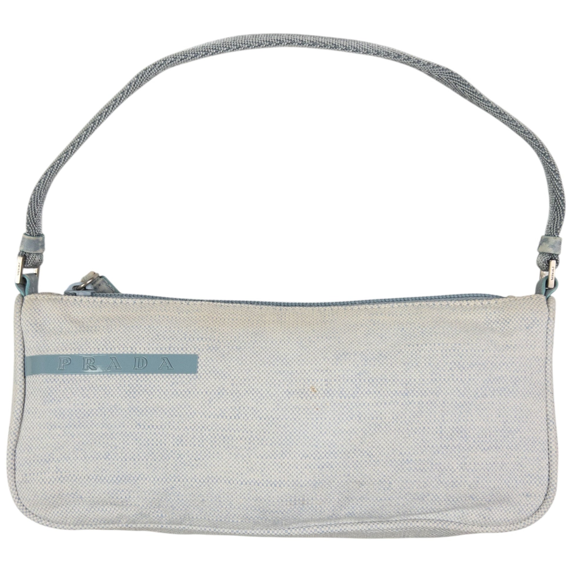 Prada Shoulder Bag Sport Baguette Blue Mini