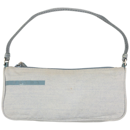 Prada Shoulder Bag Sport Baguette Blue Mini